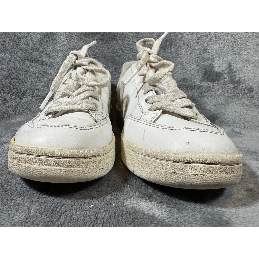 VEJA V-12 Shoes Womens Size 4 White Leather Logo Casual EU 35‎ Brazil Sneakers